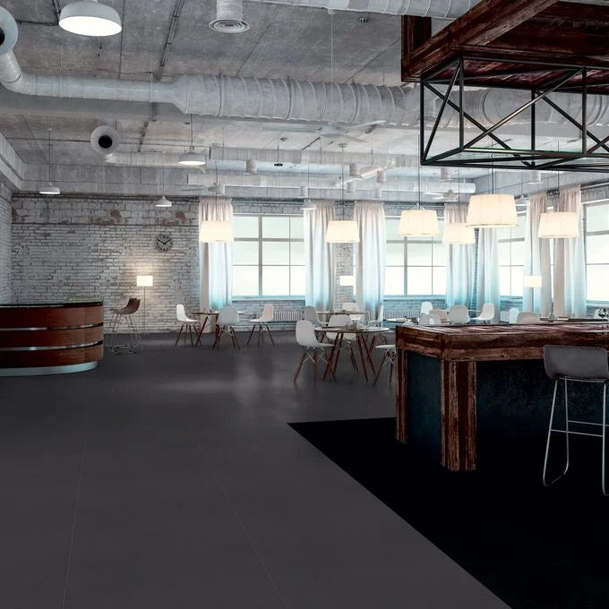 Polyflor Expona Simplay Luxury Vinyl Tiles Charcoal Mono Installation