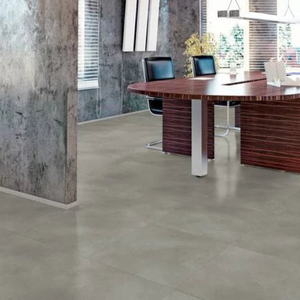 Polyflor Expona Simplay Luxury Vinyl Tiles Warm Grey Concrete Installation