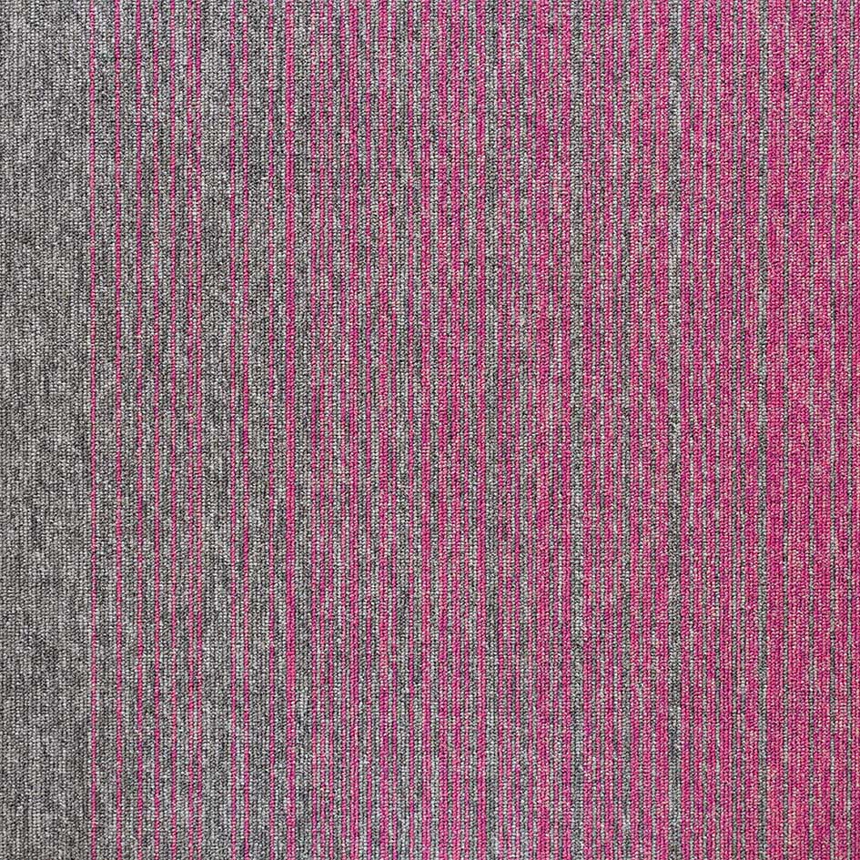 Burmatex Tivoli Mist Carpet Tiles Pink Grey Stripe