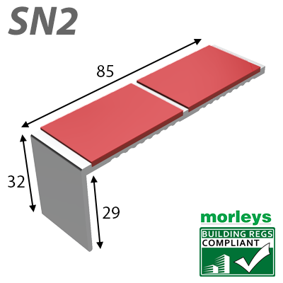 Double Channel Square Stair Nosing