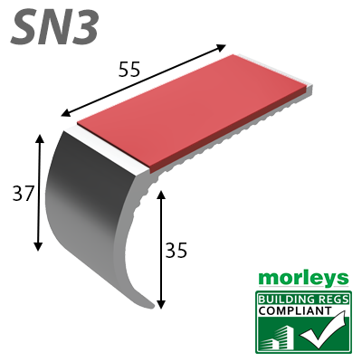 Single Channel Bullnose Stair Nosing