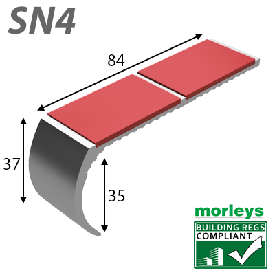 Double Channel Bullnose Stair Nosing