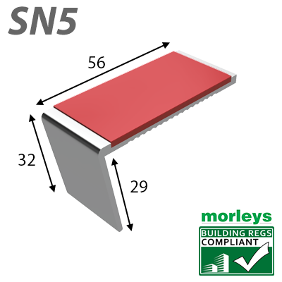 Single Channel Rake Back Stair Nosing