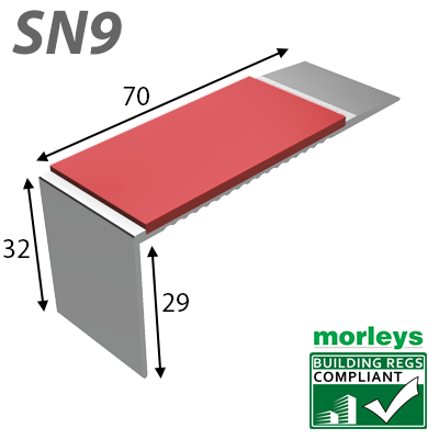 Single Channel Ramp Down Square Stair Nosing