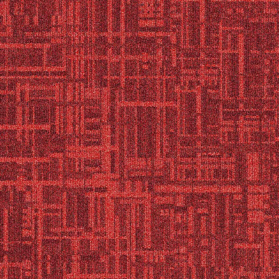 Burmatex Balance Grid  Carpet Tile Red