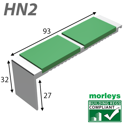 Stair Nosing Step Edging 90 degree Double Channel