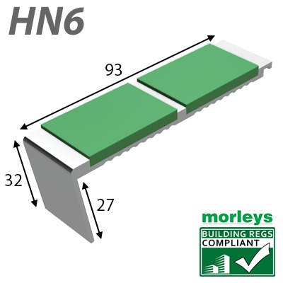 Stair Nosing Step Edging Rake Back Double Channel