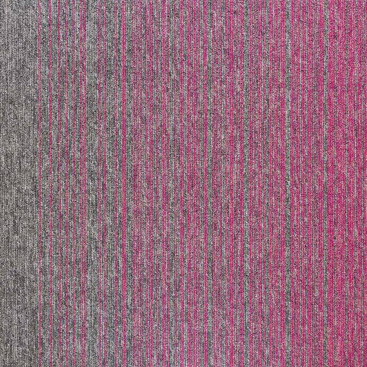 Burmatex Tivoli Mist Carpet Tiles Pink Grey Stripe