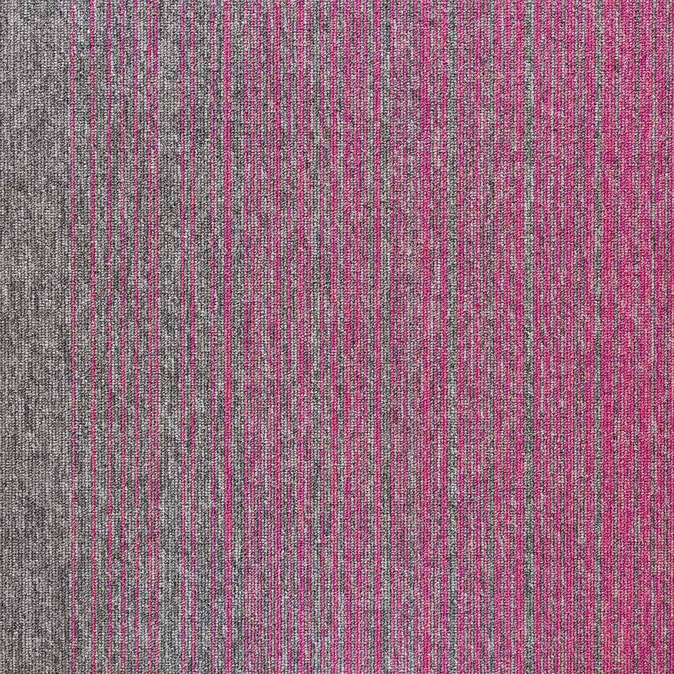 Burmatex Tivoli Mist Carpet Tiles Pink Grey Stripe